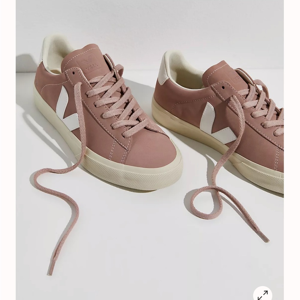 Veja Campo Sneakers in Babe/ White at Free People